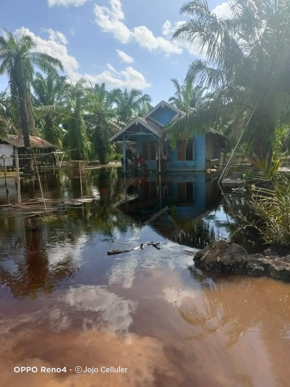 Akibat Curah Hujan Yang Akstrim Dua Desa di Banyuasin Terendam Banjir, # Masyarakat Berharap Normalisasi Sungai
